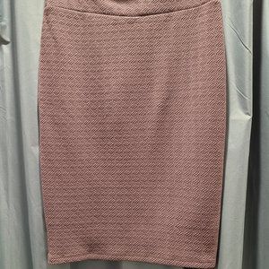 LuLaRoe Cassie Skirt Medium M Gray Yoga Band Pencil Knee Length